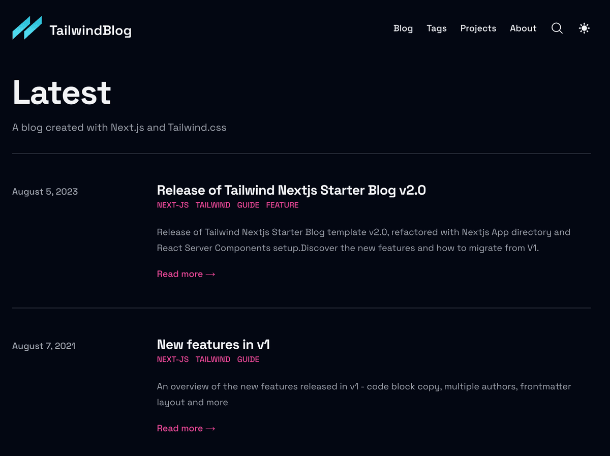 tailwind-nextjs-starter-blog template